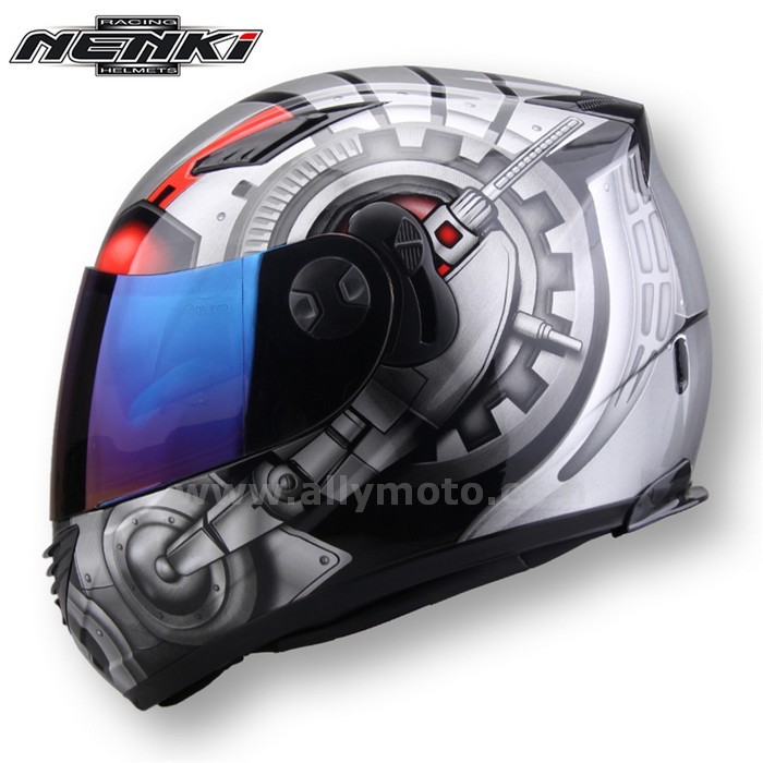 129 Full Face Helmet Street Touring Motorbike Riding Racing Dual Visor Sun Shield Lens@2